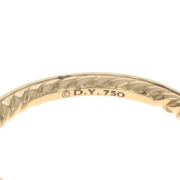 David Yurman Eden Partway Eternity Diamond Wedding Band - Yellow Gold 18k Size 6 - Picture 5 of 6